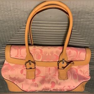 Y2K Vintage Coach Pink Satchel Handbag